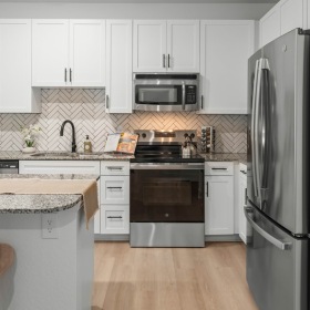 spacious kitchen with island